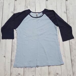BELLA 2XL blue 3/4 sleeve top